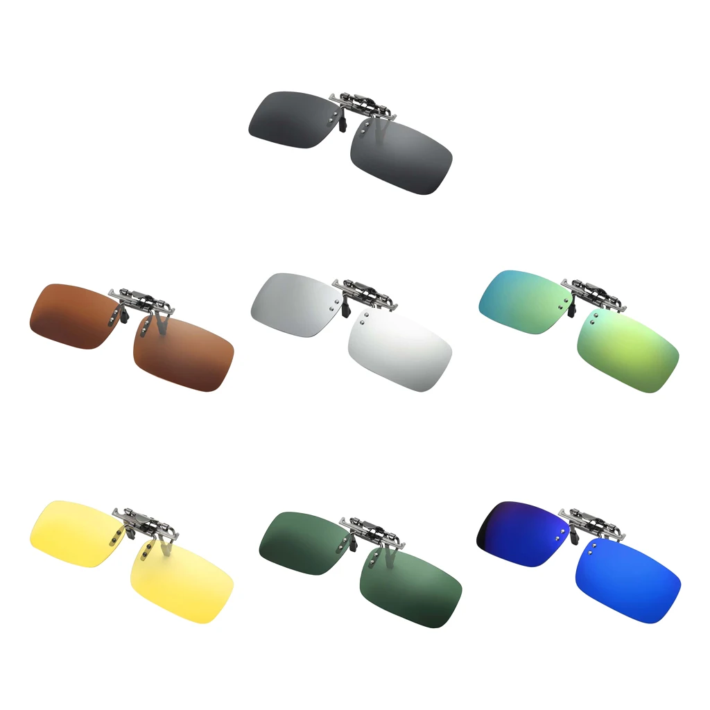 Мужская Женская Сережка-на очки ночного видения клип UV400 объектив флип-ап близорукость солнечные очки ночного видения Поляризованные для вождения автомобиля