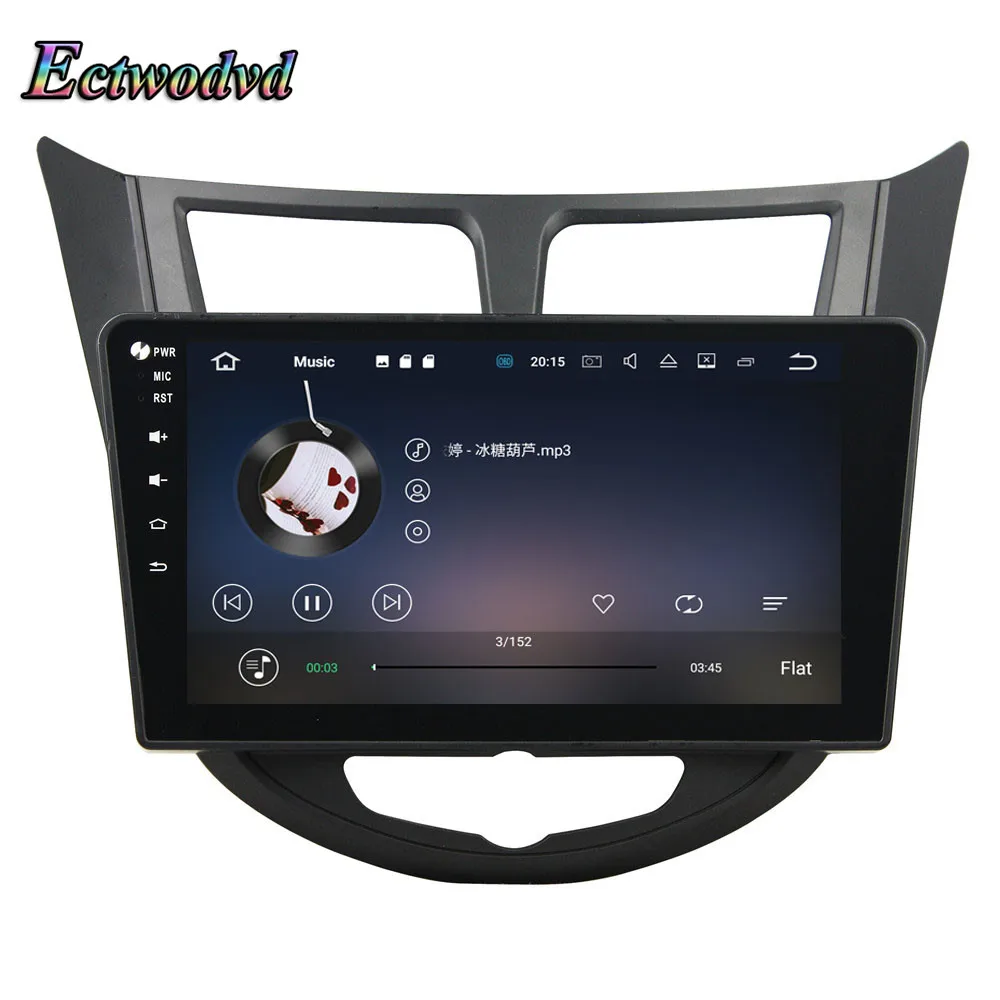 Excellent Ectwodvd Octa Core 4G RAM 64G ROM Android 9.0 Car Multimedia DVD Player GPS HeadUnit for Hyundai Verna,Accent,Solaris 2011-2012 17