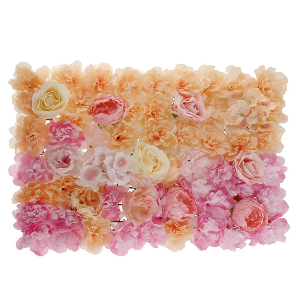 Искусственные цветочные стеновые панели для свадебного декора, градиентный цвет
