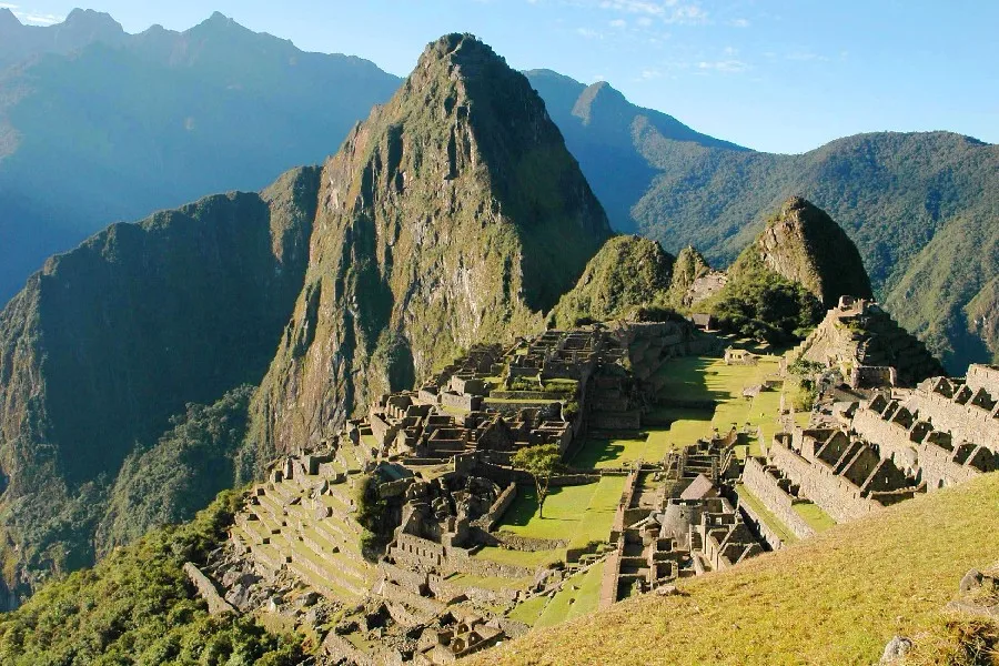 

DIY frame Building green hills of Machu Picchu in Peru City Landscape Scenery Poster Fabric Silk Posters And Prints for Decor