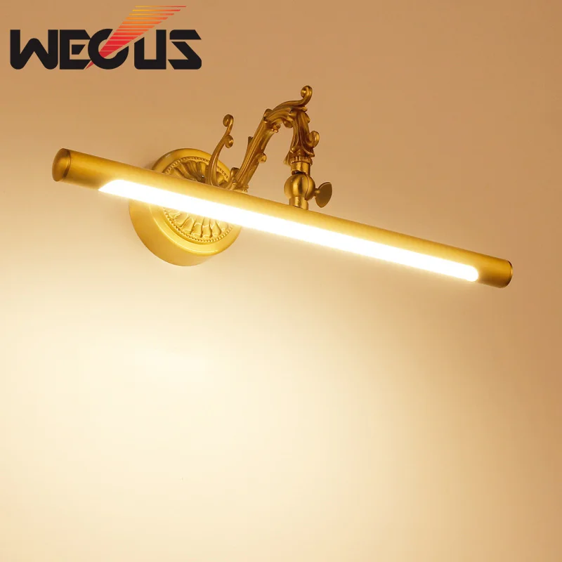 Europe luxury bathroom toilet light led closet copper sconce over mirror showroom study museum
