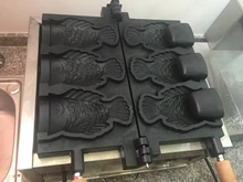 Бесплатная доставка 110 В/220 В мороженое Taiyaki машина с открытым ртом