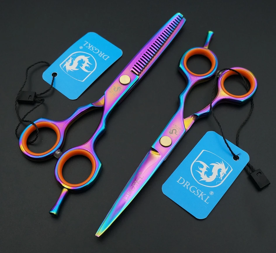 Горячая 5,5 дюймов Парикмахерские ножницы для стрижки волос высокого качества Профессиональные Парикмахерские ножницы для стрижки волос tesoura - Цвет: a pair