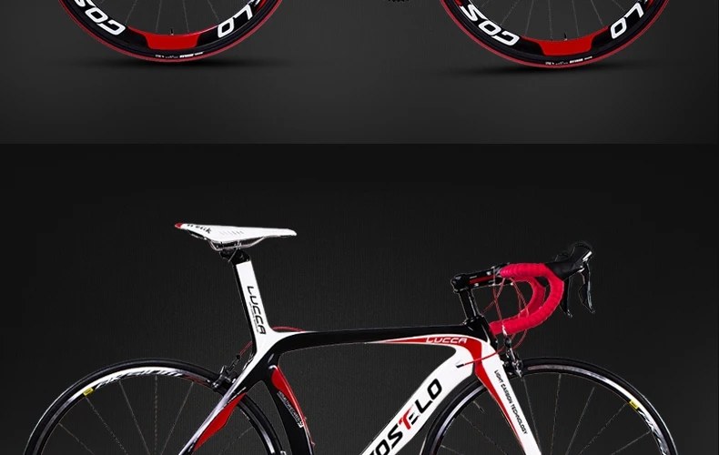 Best HOT SALE  full carbon costelo lucca road bicycle carbon bike DIY complete bicycle completo bicicletta bicicleta completa 32