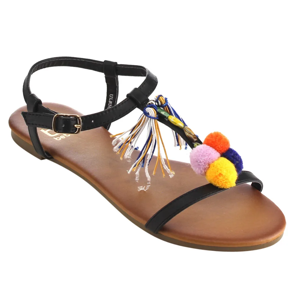 strappy tassel sandals