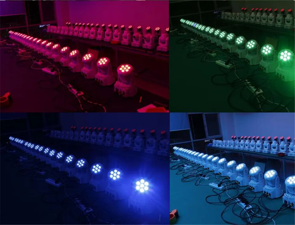 2 шт./партия светодиодный мини светильник 7x12 Вт rgbw quad dmx 9/14 canali|moving head light|mini wash moving