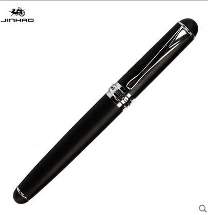 Шариковая ручка JINHAO X750 с шероховатой поверхностью черный/серебристый