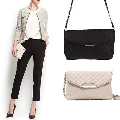 Fashion Women PU Leather Clutch Handbag Tote Purse Messenger Shoulder Bag Envelope Bag