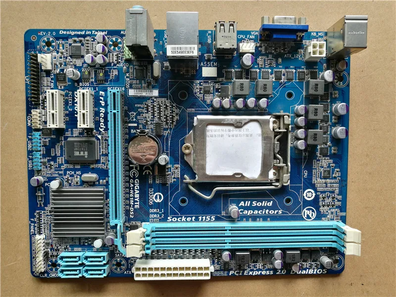 Original motherboard for Gigabyte H61M DS2 LGA1155 DDR3 support 22
