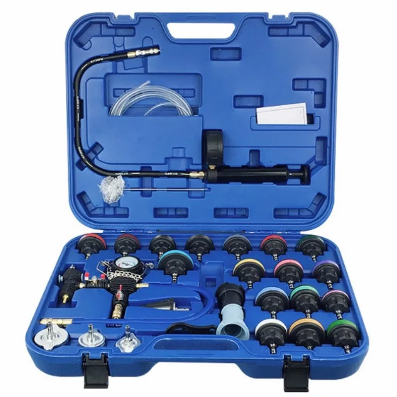

28pcs Universal Radiator Pressure Tester Kit Cooling System Tester Water Tank Leakage Tester Water Tank Leakage Tester