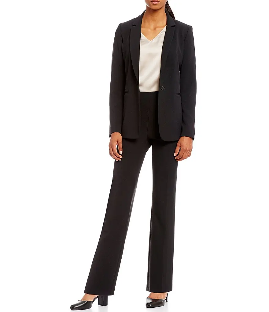 

Custom Made Black One Button Cool Girl Women's Pants Suits Boyfriend Normcore Suits Office Lady Suits 2 Piece Jacket/Pants W10