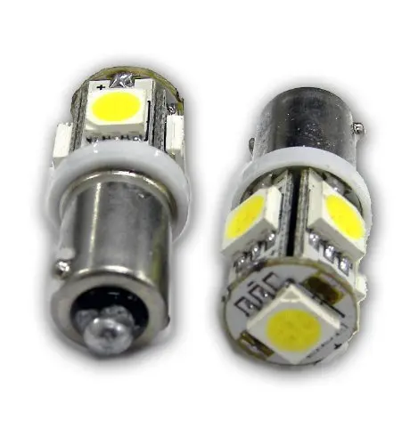 5 SMD BA9 BA9S миниатюрный байонетный светодиодный светильник (упаковка из 10)