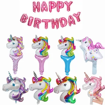 

Unicorn Party Foil Balloons Inflatable Toy Wedding Decoration Baby Shower Girl Balloon Party Supplies Birthday Party Decoration