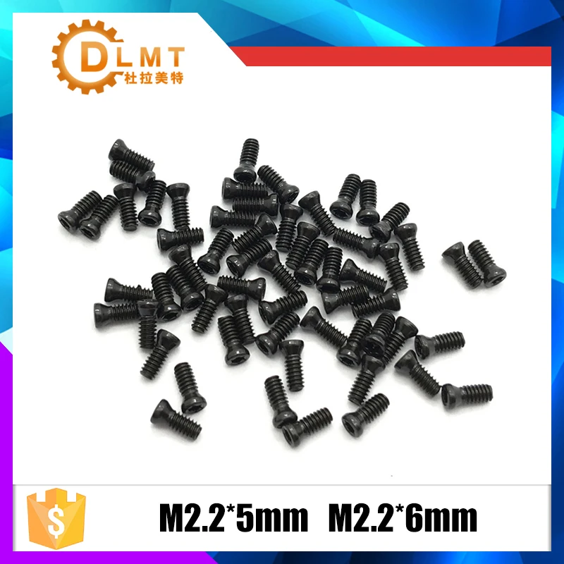 

50Pcs M2.2*5mm M2.2*6mm CNC lathe tool spare screws Torx screws