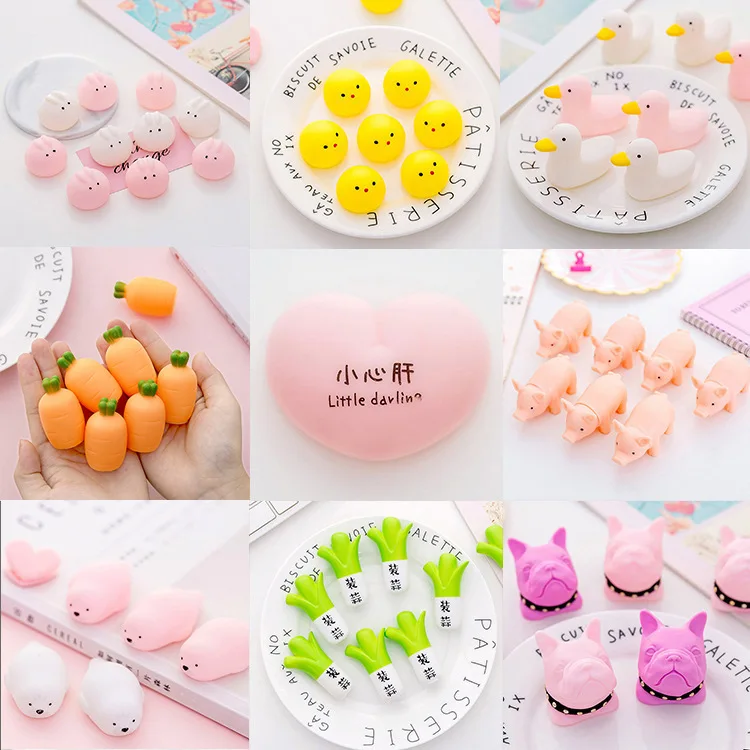 

ZSIIBO 21 Pcs Mixed Animals Swimming Water Funny Toys Colorful Soft Floating Rubber Duck Squeaky Bathing Toy Baby Bath WGTGZ07
