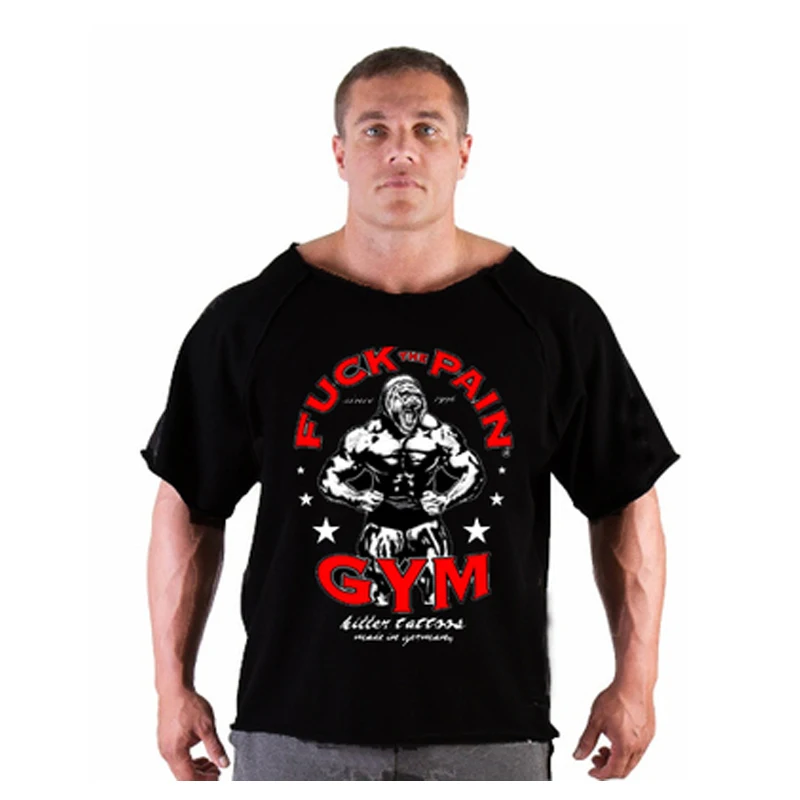 Buy bodybuilding!New Men Golds T Shirts fitness men