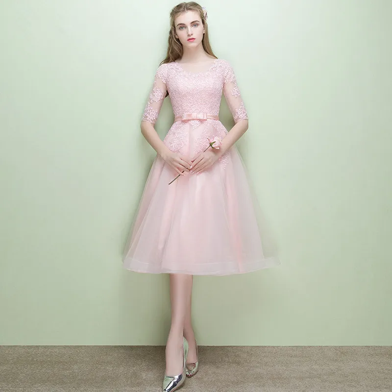 Robe de soiree Новое поступление Розовое элегантное вечернее платье вечерние платья Vestido de Festa роскошное атласное платье с глубоким вырезом и аппликацией