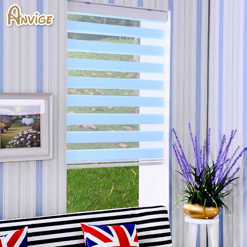

Free shipping zebra blinds roller blinds rainbow window shades sheer elegence customized size