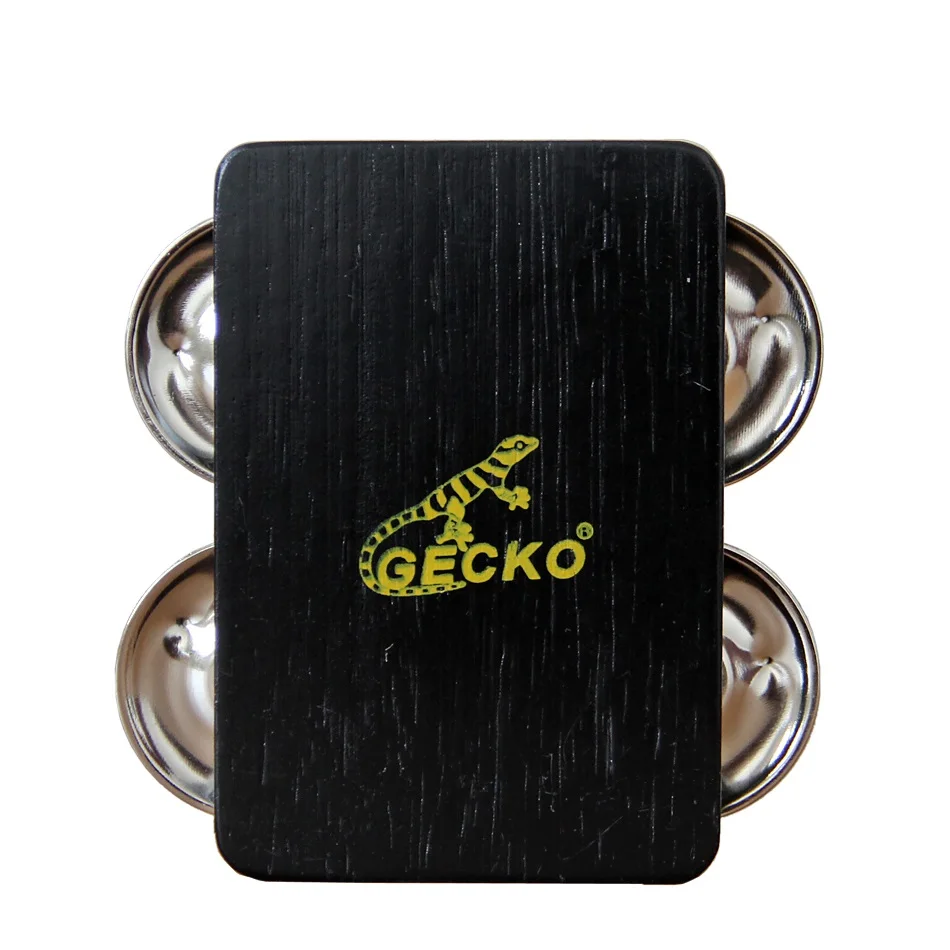 GECKO GK04-TAP Black Thailand Rubber Wood Timber Cajon Drum Castanet  / Large Box Drum Companion