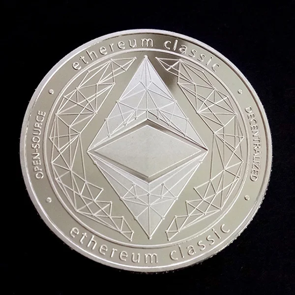 Silver 1 шт. монета Биткоин эфириум монета серебро/позолота Коллекция Художественный Сувенир Монета из сплава специальный подарок домашний декор - Цвет: Silver