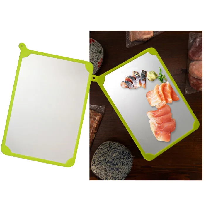 

Kitchen Green Defrost Tray Thaw Frozen Food Plate Quick Time Safely Defrosting