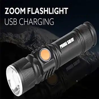 

Adjustable LED 3000LM MINI torch flashlight usb powerful led flashlight Torch Portable led flashlight rechargeable #4A27