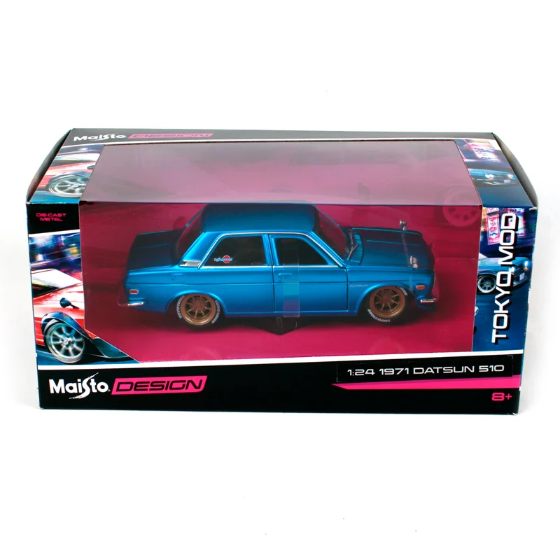 Maisto 1:24 Nissan 1971 DATSUN 510 Ретро модель автомобиля литья под давлением Новинка в коробке Новое поступление 32527