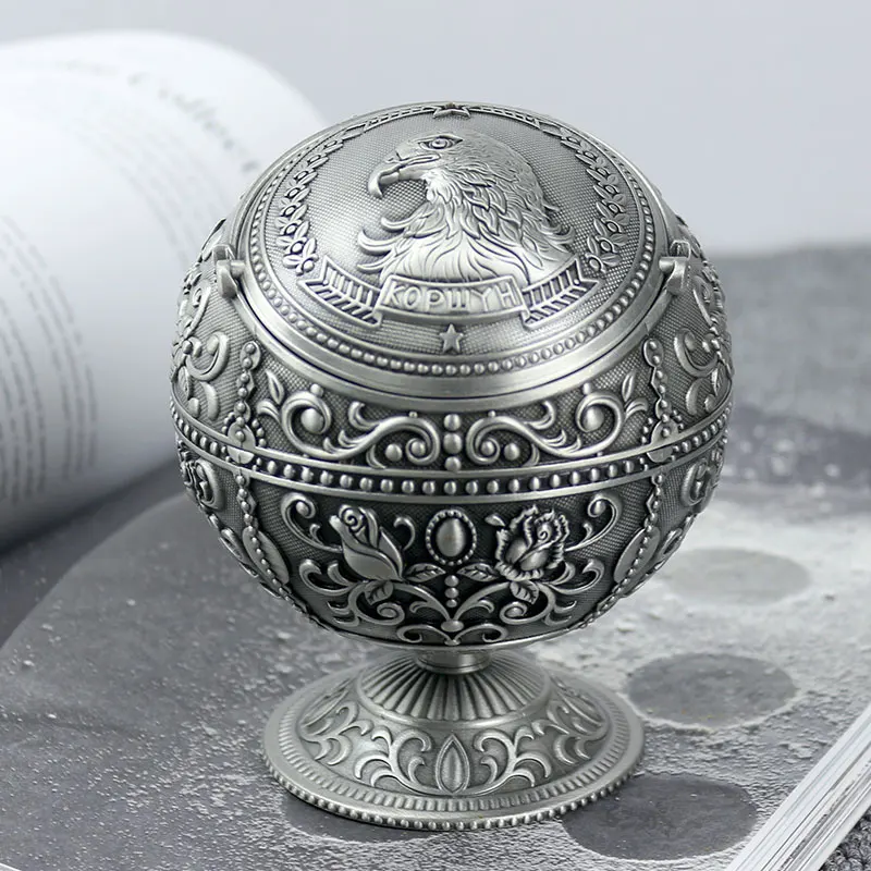 Globe ashtray with cover fashion personality multifunctional home room