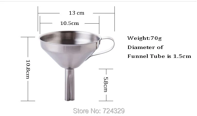 4 дюйма воронки Нержавеющая сталь заливки декантации воронка со съемным фильтром кухонный фильтр 10,5 см Воронка 14 шт./лот