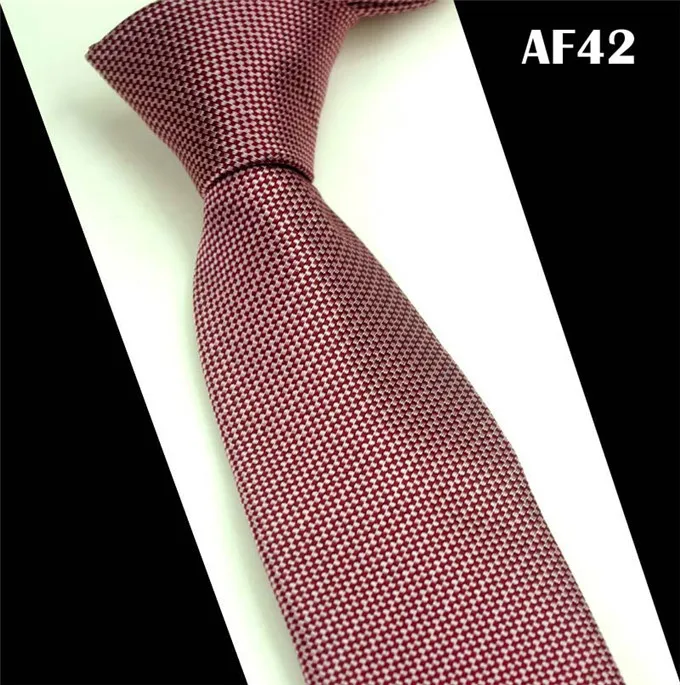 SCST новые брендовые дизайнерские красные шелковые галстуки в белый горошек для мужчин, свадебные галстуки 7 см, тонкие деловые галстуки CR030 - Цвет: AF42