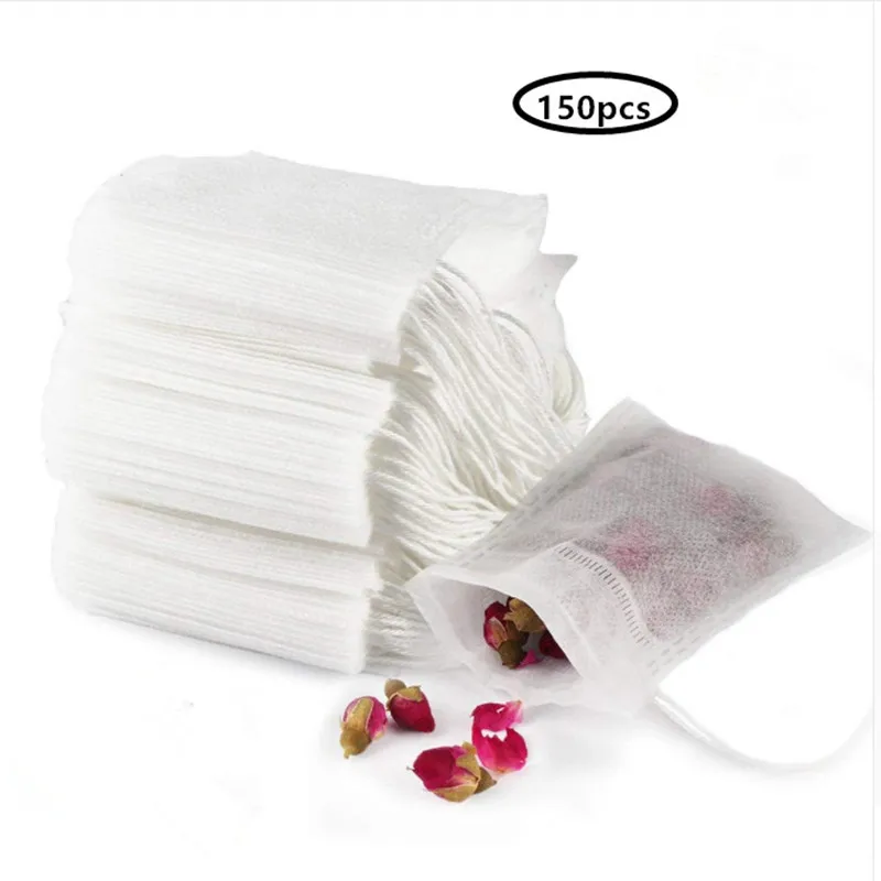 Buy 150PCS/LOT Empty Paper Tea Bags With String Heat