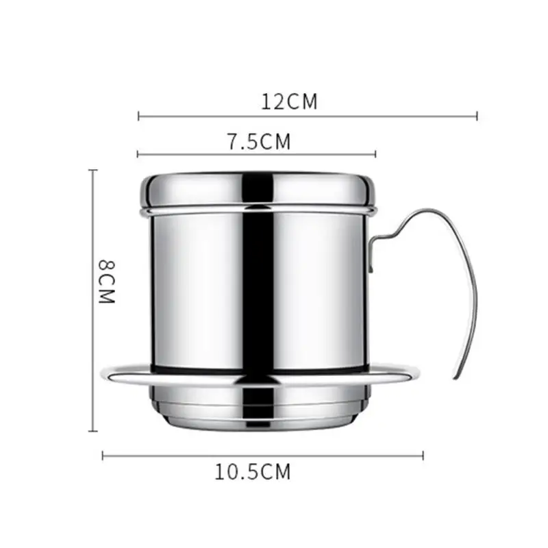 12X8 см Нержавеющая сталь Кофе горшки вьетнамский кофе Капельное фильтр для кофеварки Воронка-дриппер для заварник для чая кофе машина caftera чашка для эспрессо