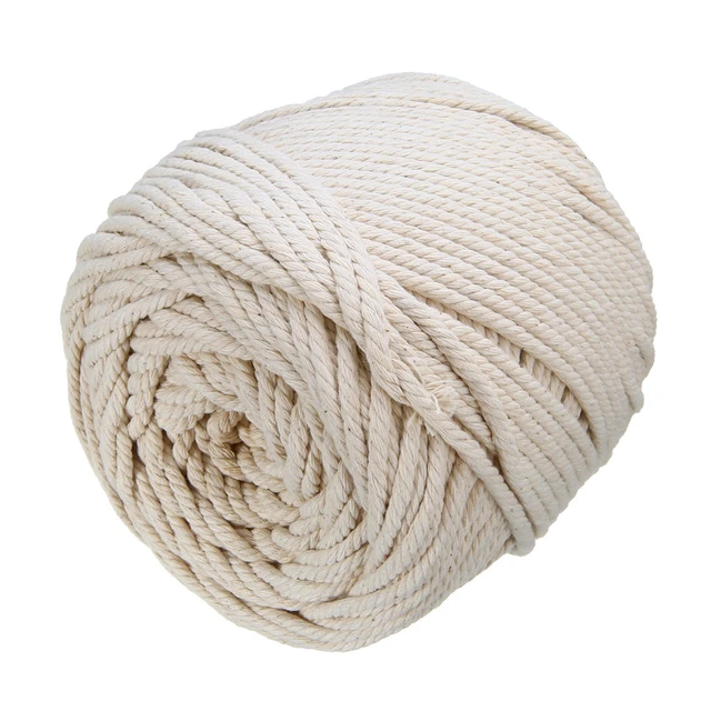 Artisan Macrame Rope 100% Natural Cotton Twisted Cord Craft String