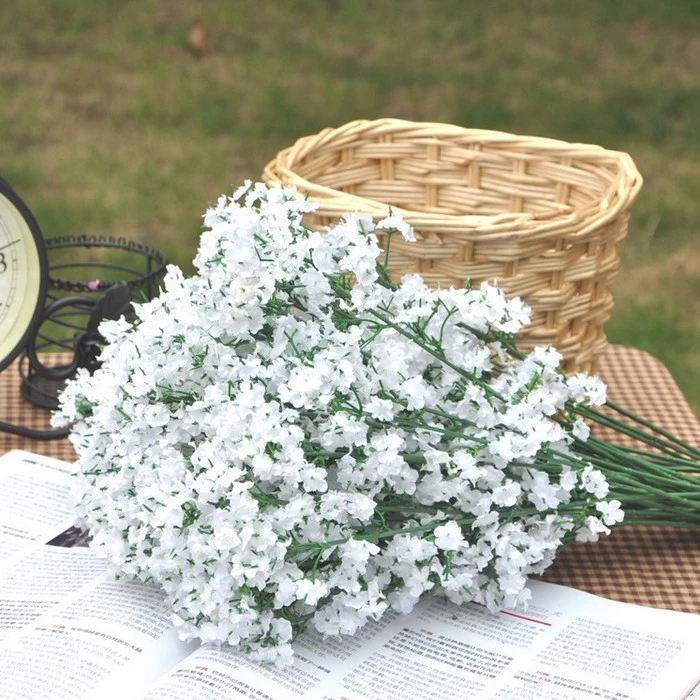 Дешевый деревенский стиль 2 вилки Шелковый букет цветов для свадьбы украшение дома Декор сада