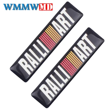 

4Pcs Car decoration Sticker Decal Sports Ralliart Emblem For mitsubishi lancer asx outlander pajero galant Auto accessories
