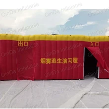 Детский пожарный образовательный туннель имитация комнаты надувная пожарная палатка, имитация задымленное помещение спасательный тент