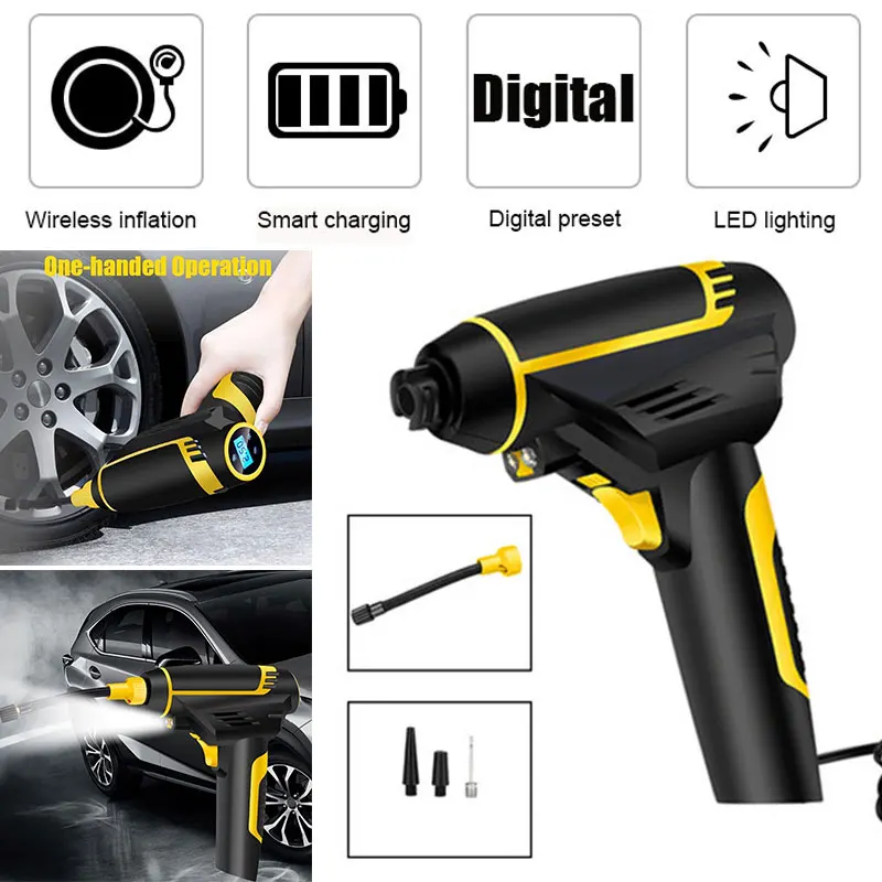 

Vehemo Handheld Auto Air Pump Electric Inflating Pump Car Air Pump Bicycles Inflator Pump for Repair Tool Car Tyre