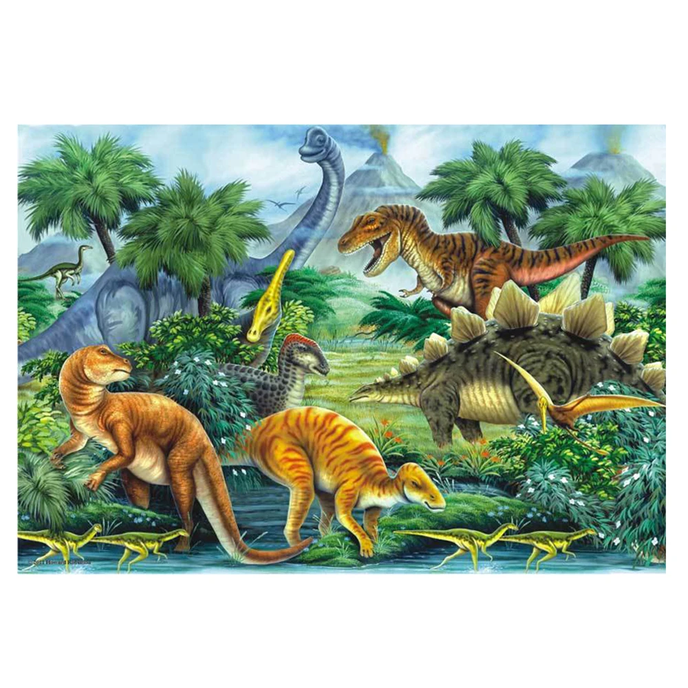 

DIY diamond painting animal dinosaur group full dimaond embroidery dinosaur kits diamond mosaic animal group dinosaur wall decor
