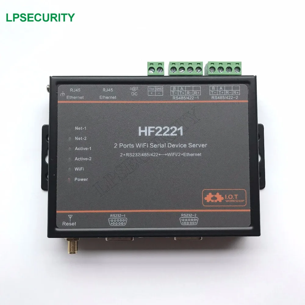 Промышленная модель HF2221 2 Порты WI-FI последовательный сервер последовательных