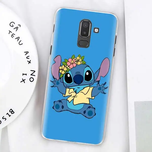Милый мультфильм, Стич Чехлы для samsung Galaxy J4 Plus J6 Plus J8 J3 J5 J7 J5 Prime жесткий чехол - Цвет: 08