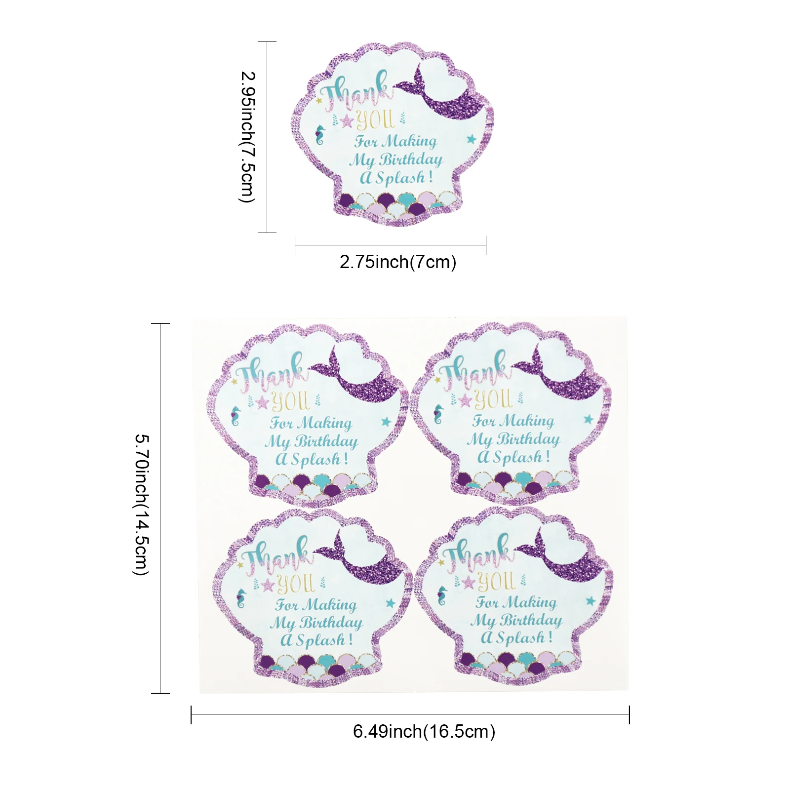 40pcs/pack Mermaid Gift Packing Stickers Mineral Water Bottle Label Sweet Water Bottle Stickers Kids Birthday Party Supplies