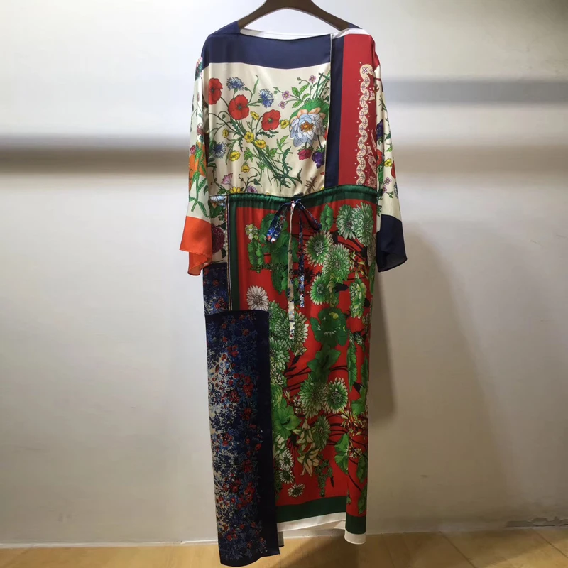 

Boho Style 2019 Women Summer Dress Floral Print Chiffon Beach Dress Tunic Sundress Loose long Party Dress Vestidos