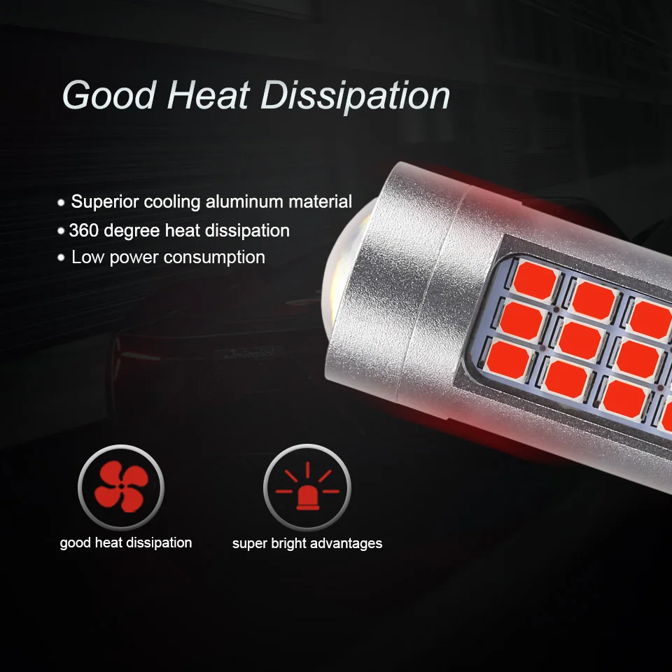 ANMINGPU 2x5 Вт сигнальная лампа WY21W T20 LED W21W W21/5W 7440 7443 Светодиодная указателя поворота