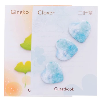 

2 Pcs Korean Creative Stationery Beauty Cherry Blossom Petal Student Memo Pad Memo Notices Sticky Notes