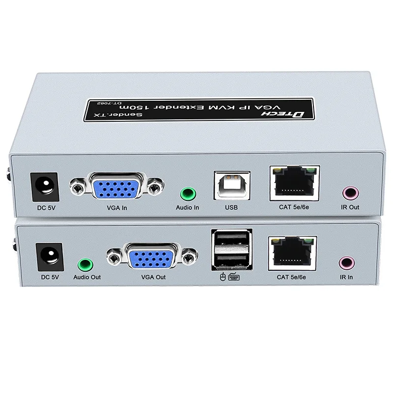 

DT-7062 VGA Extender 150m can be switched through KVM/VGA Extender VGA IP Extender HD