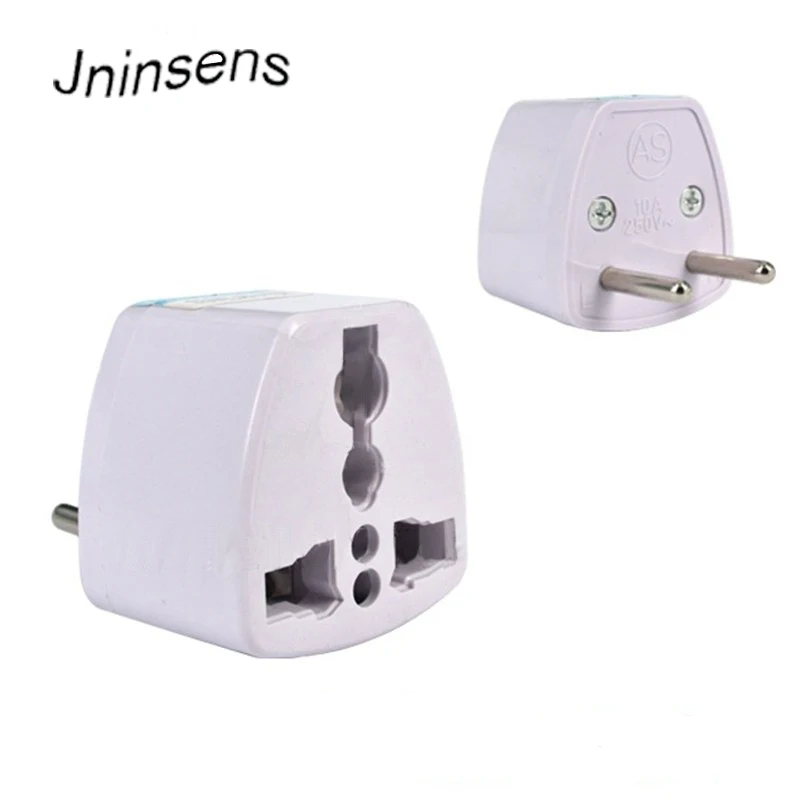 

Universal AC Power 250V 10A AU UK US to EU Plug Adapter 2 Round Socket Conversion Adaptor Converter for Travel Home Use