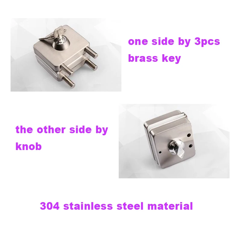 Us 14 97 10 12mm Thickness Square Type Glass Door Lock Suit For Single Opening Door Double Face Lock In Locks From Home Improvement On Aliexpress