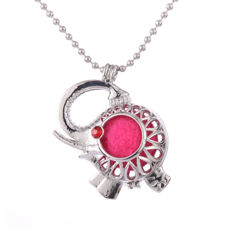 Rhinestone Mexico Ball Aromatherapy Jewelry Essential Oil Diffuser Necklace Pregnancy Lockets Pendant Necklace Pregnancy Balls - Окраска металла: N2334-RED