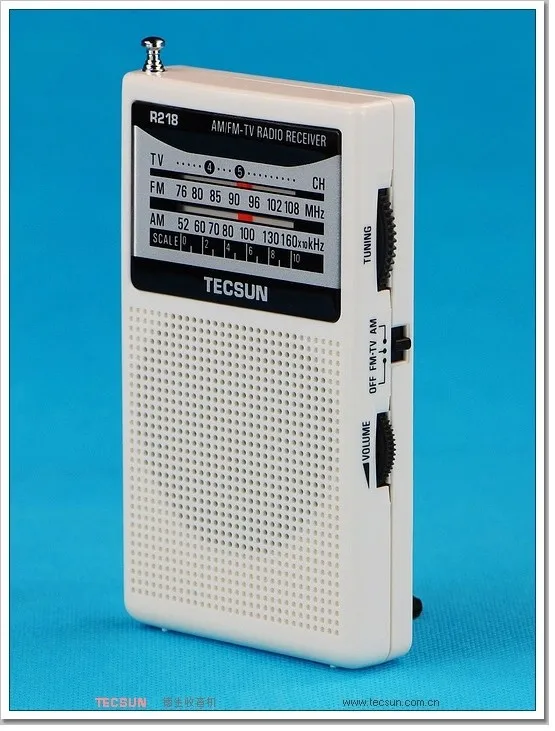 TECSUN R-218 AM/FM/tv карманное радио R218 радио приемник встроенный динамик