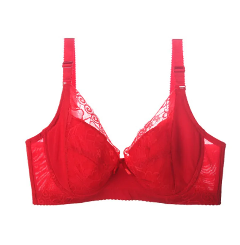 Sexy Underwire Push Up Bralette Embroidery Lace Bra 34 36 38 C D DD E